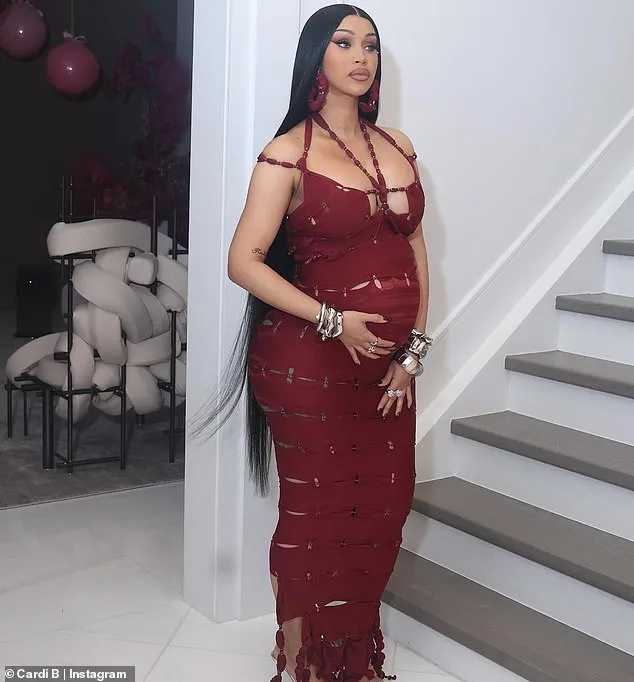Pregnant Cardi B rocks sheer dress with cutouts as she celebrates 33rd  birthday: 'The Jesus year' | Daily Mail Online