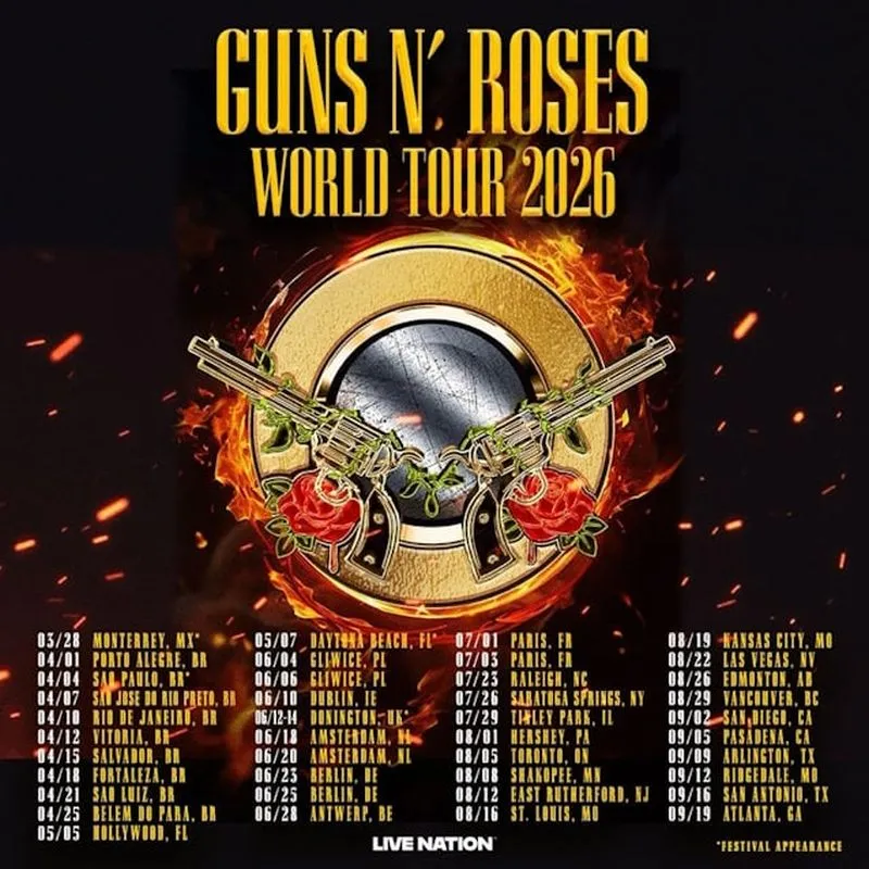 GUNS N' ROSES announces 2026 tour and two new songs in early December &ndash;  Arrow Lords of Metal